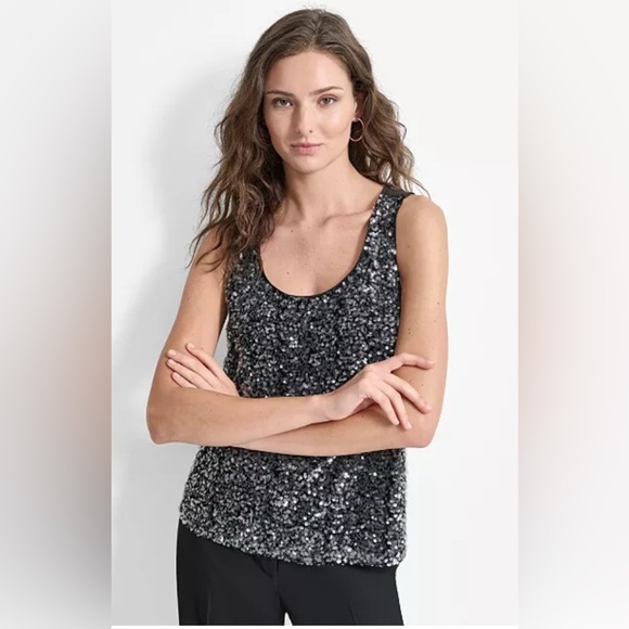 J. Crew Tops - J Crew‎ womens silver sequined Tank top nwt